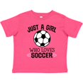 thumbnail image 3 of Inktastic Just a Girl Who Loves Soccer Girls Toddler T-Shirt, 3 of 5