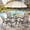 Brown, variant on Walsunny 6 Piece Patio Furniture Set with Umbrella, Outdoor Patio Dining Set with 4 Folding Chairs and Tempered Glass Dining Table, Black