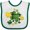 White and Green, variant on Inktastic St. Patrick's Day Plaid Green and Yellow Shamrocks Boys or Girls Baby Bib