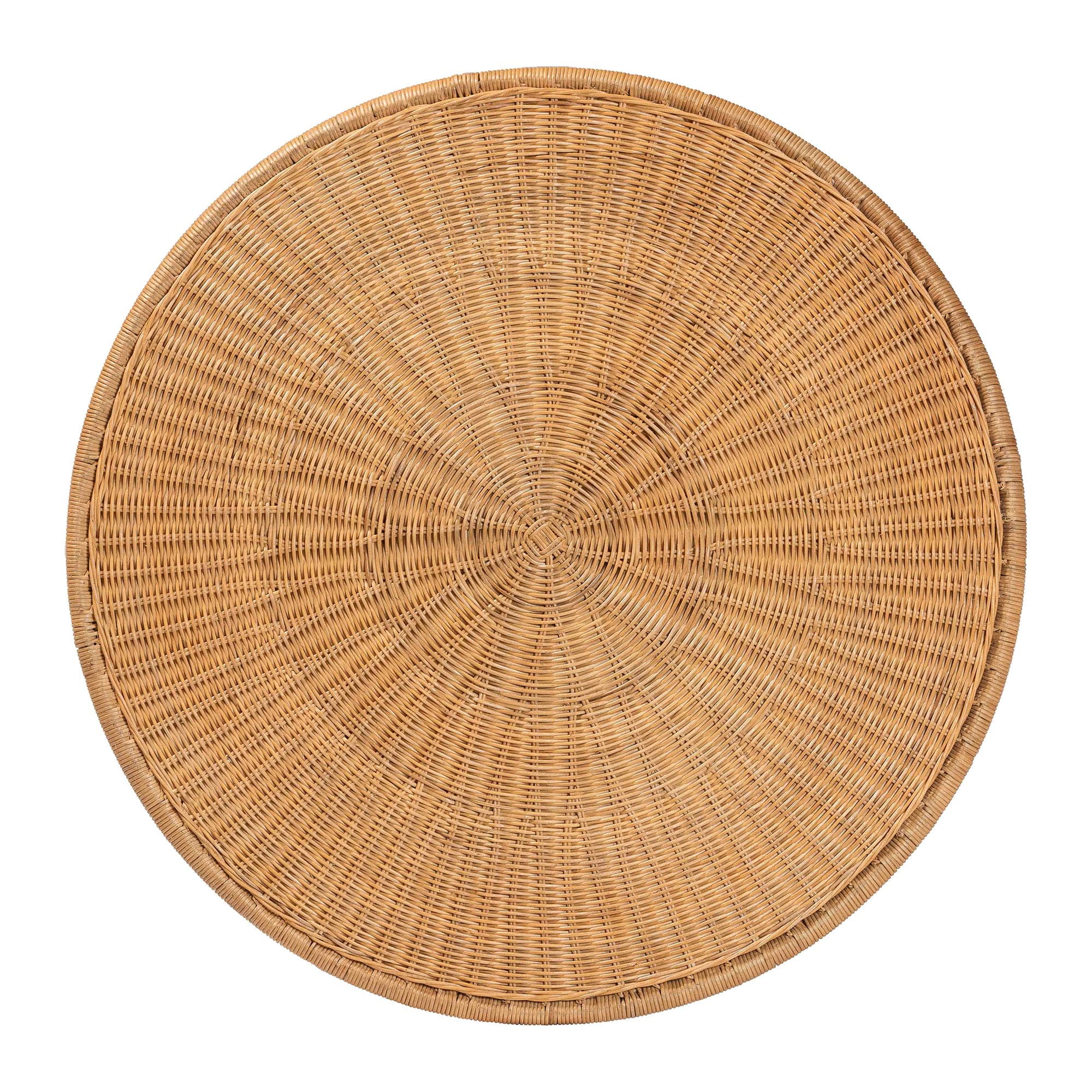 bali & pari Caroline Boho Coffee Table, 30"W, Light Honey