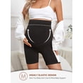 thumbnail image 4 of Athlemo Women's Seamless Maternity Workout Yoga Shorts Belly Quick-dry Soft Sports Short, 4 of 7