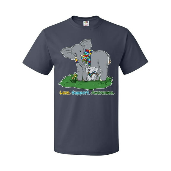 Inktastic Autism Love, Support, Awareness Elephants T-Shirt