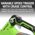 thumbnail image 4 of Greenworks 40V 120 MPH - 450 CFM Leaf Blower (Tool Only), 4 of 7