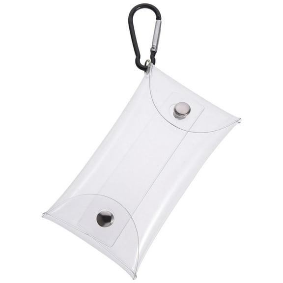 CIMAXIC transparent wallet Coin Purse Simple Transparent 1Set Lipstick Storage for Women Beach Back to School