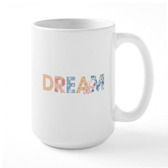 CafePress - Snoopy Dream Large Mug - 15 oz Ceramic Large White Novelty Mug