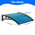 thumbnail image 3 of Happydeer 31.5x47 Inches Doors Awning, Window Awning Canopy Exterior with Plastic Steel Bracket, Aluminum Alloy Mounting Poles, UV, Rain, Snow Protection Awning for Door, Blue, 3 of 8