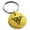 Gold, variant on Stainless Steel Interlock Tribal Biohazard Engraved Small Medallion Circle Charm Keychain Keyring