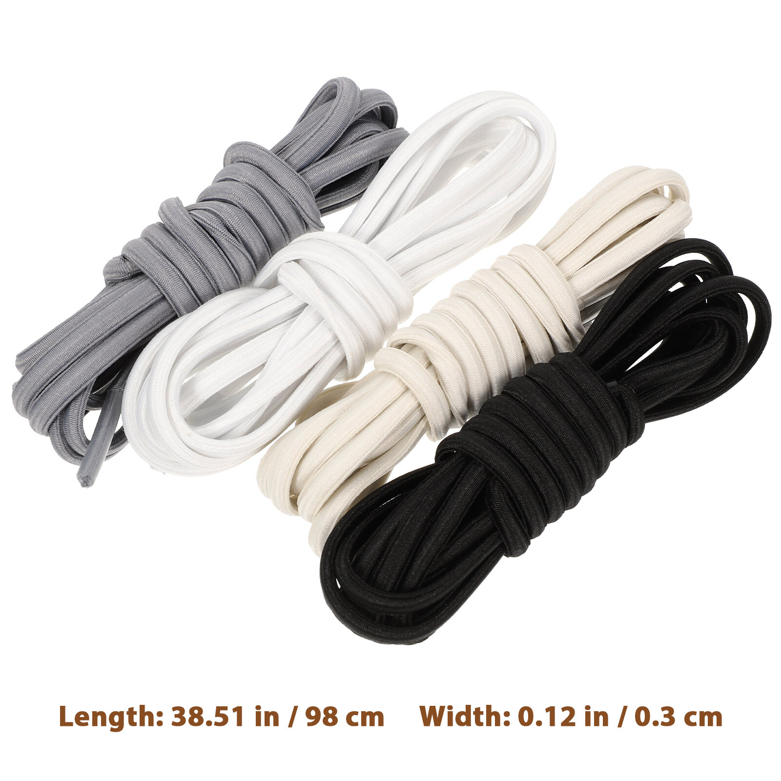 4 Pairs Sneakers Shoelaces No Tie Sports Shoelaces Tieless Shoelaces