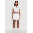 thumbnail image 3 of Womens Daisy Varsity Stripe Trim Cropped Polo Shirt, 3 of 5