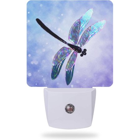 Dragonfly Night Light for Kids Fantasy Dragonfly LED Night Light Plug into Wall with Dusk to Dawn Sensor for Girls Boys Room Decor Hallway Kitchen Bathroom Nursery Stairs