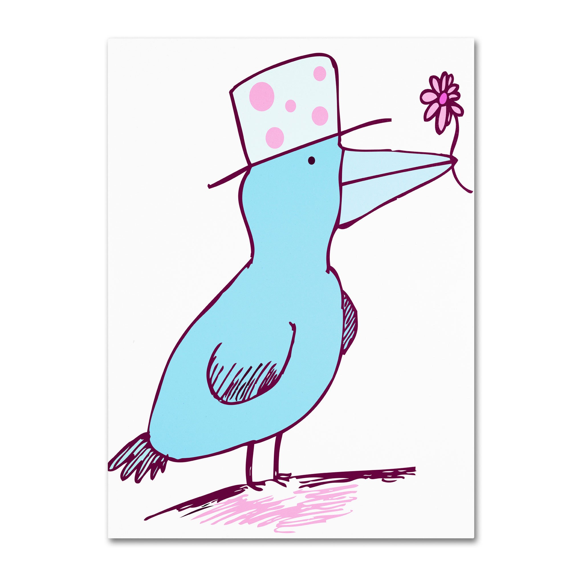 Trademark Fine Art "Flower Bird" Canvas Art by Carla Martell