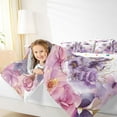 thumbnail image 5 of Homewish Dreamy Princess Castle Queen Comforter Set,Purple Flower Bedding Sets,Fairy Tale Theme Bedding Comforter Set For Girls Kids,Breathable Home Decor Reversible,3-Piece, 5 of 9