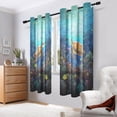 thumbnail image 6 of Turtles Corals Waterweed Blackout Curtains Thermal Insulation 63 inch Grommet for Bedroom Living Room Bathroom Kitchen Windows 2 Pack, 6 of 6