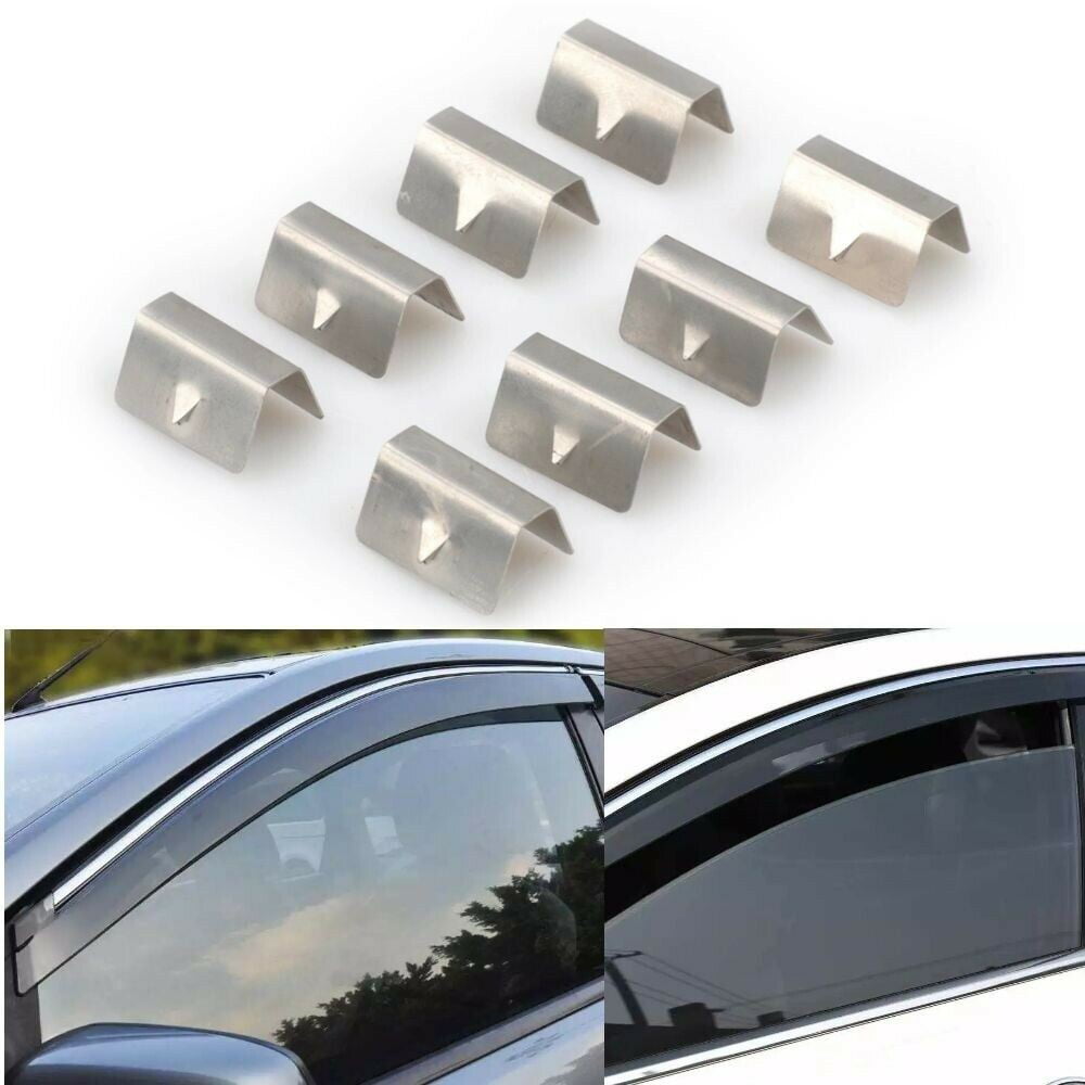 8x In Channel Wind Rain Deflector Fitting Clips For Heko G3 Clip Stainless Steel