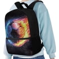 thumbnail image 4 of Uorisanigo 17 Inch Galaxy Soccer Kids Backpack for School, Children Backpack for Preschool, Kindergarten, Elementary with Adjustable Shoulder Straps for 6-13 Years Old, 4 of 6