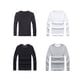 thumbnail image 3 of Ropa interior térmica para hombre Qarigey camiseta acolchada de invierno manga larga cuello Blanco 5XL, 3 of 6