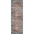 thumbnail image 4 of Bloom Rugs Washable Non-Slip 7 ft Runner - Orange / Blue Traditional Oriental Runner for Entryway, Hallway, Bathroom, and Kitchen - Exact size: 2.5' x 7', 4 of 10