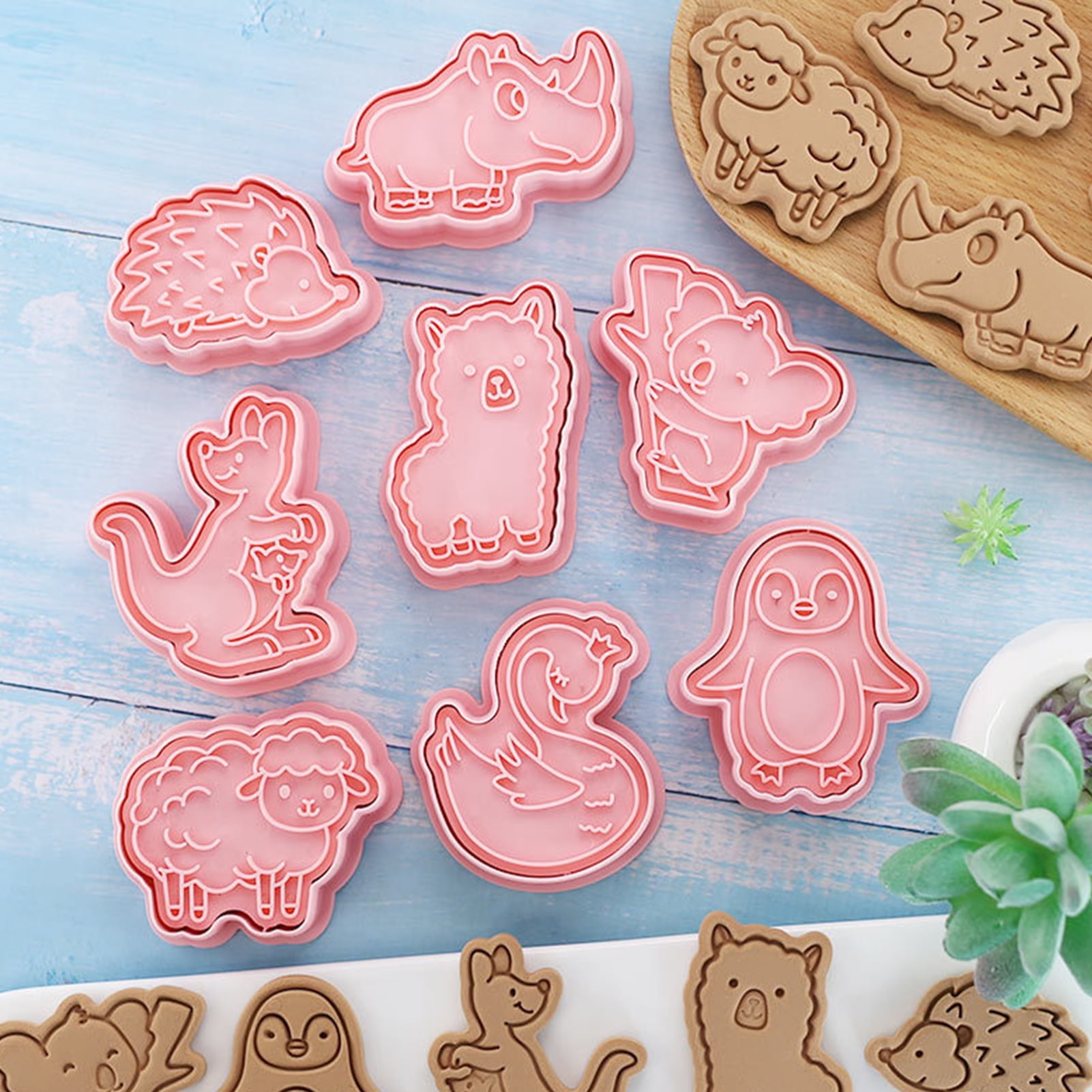 Cheers US 16Pcs/Set Cookie Cutter Fox, Owl, Deer, Bird, Hedgehog, Squirrel, Mushroom, Forest