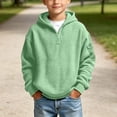 thumbnail image 3 of WAVSUF Boys Hoodie Half Zip Long Sleeve Loose Fit Winter Casual Sweatshirts Green 13, 3 of 10