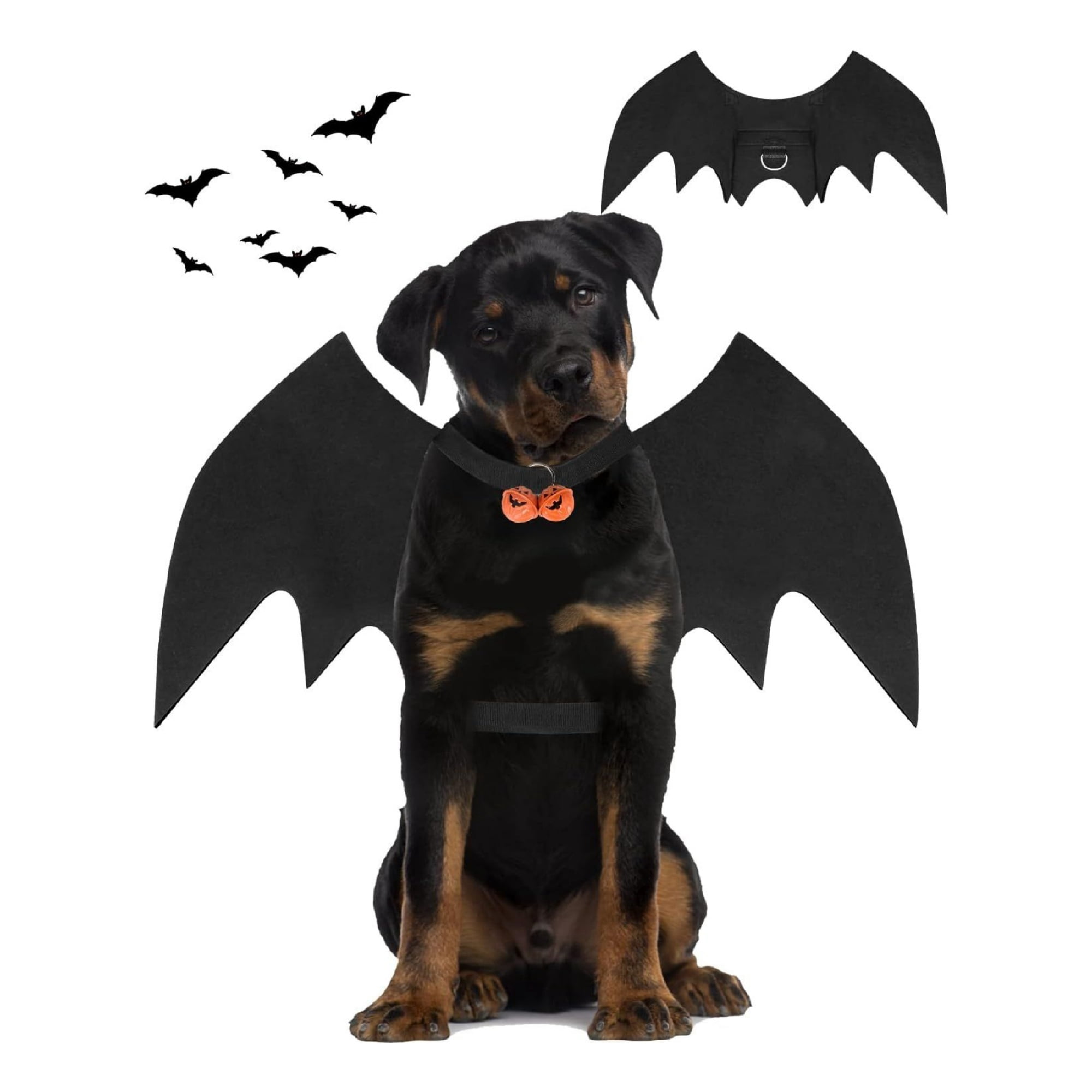 Pet Bat Wing Costume with Adjustable Velcro Straps for Dogs and Cats Halloween Party Cosplay