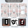 thumbnail image 3 of Yayeee Blank Wall Plate Cover 1-Gang 4.5"x2.7" Home Unused Decorative Outlet, Cute Elephant, 3 of 7