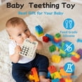 thumbnail image 5 of Oulastool Baby Teething Toy for 3-6 month 6-12 Months, Calculator Shape Food Grade Silicone  Baby Chew BPA Free  Toys - Beige, 5 of 7