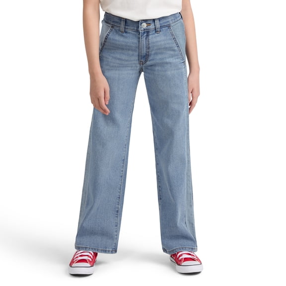 Levi Strauss Signature Girls Two-Tone Wide Leg Jean, Size 5-18