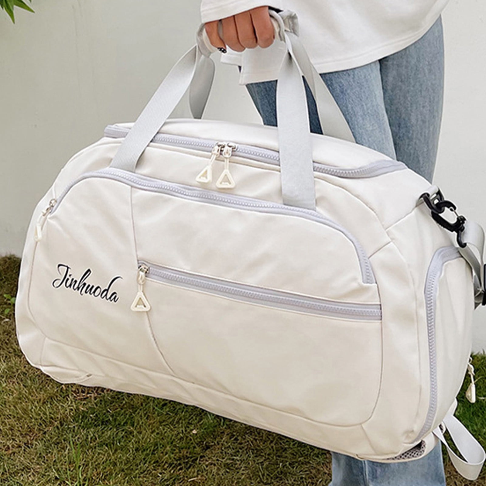 maho Multi Functional Shoulder And Portable Fitness Travel Bag Sports Fitness Bag Good Quality Swimming Yoga Training Bag Leisure Travel Bag White on Clearance