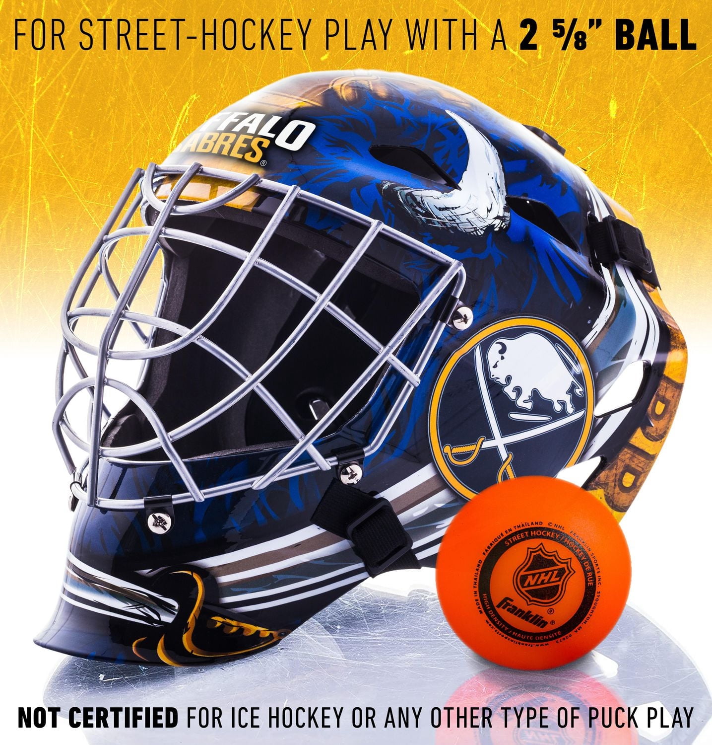 Franklin Sports GFM 1500 NHL Sabres Goalie Face Mask