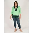 thumbnail image 6 of Laura 3/4th Sleeve Tunic Top With Trim Border, 6 of 6