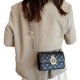thumbnail image 2 of Bolso de Hombro Ticfox con Cadena para Mujer Retro Impermeable PU Color Negro, 2 of 12