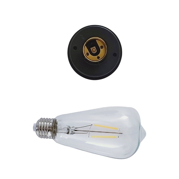 Solar LED Tungsten Filament Bulb Lamp Stylish Warm White Light Bulbs for Bars Coffee Bars Restaurant Bedroom  Glass