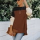 thumbnail image 2 of Suéter De Invierno, Suéter Casual Diseño De Empalme Suéter De Estilo Suelto Cómodo Transpirable Para Vacaciones Para La Vida Diaria, 2 of 8