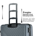 thumbnail image 6 of uhomepro Gray 3 Pieces Travel Luggage Set TSA Lock, ABS Trolley Carry On Suitcase Bag 20" 24" 28" with Spinner Wheels, 6 of 12