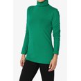 thumbnail image 3 of TheMogan Women's PLUS Essential Soft Jersey Ruched Turtle Neck Long Sleeve Slim Fit Top, 3 of 7