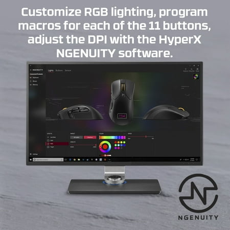 HyperX - Pulsefire Raid Wired Optical Gaming Right-handed Mouse with RGB Lighting - Black