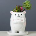thumbnail image 2 of Macetas de Cerámica shamjiam 2 para Plantas de Oso Porta Bonsai Blanco, 2 of 8