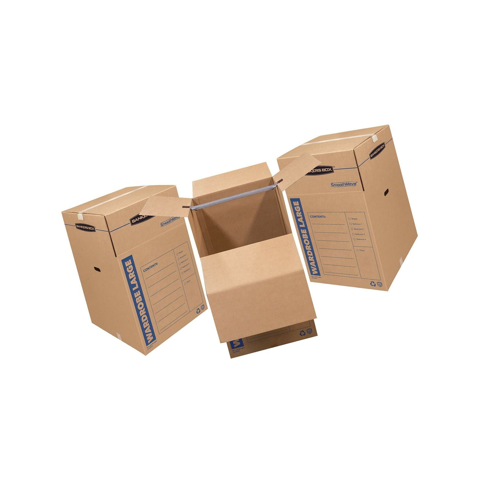 3 Pack Wardrobe Moving Boxes 24 x 24 x 40 Inches 7711001 Tall