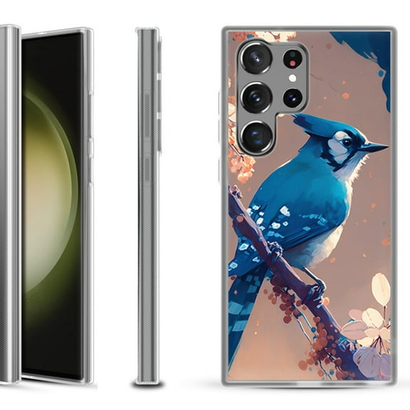 Slim-Fit Fashion Phone Case for Samsung Galaxy S23 Ultra, by OneToughShield ® - Blue Jay