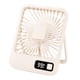 thumbnail image 3 of Ventilador de escritorio portátil recargable de 5 velocidades, silencioso, mini ventilador de mesa para verano Beige, 3 of 9