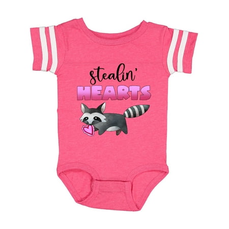 

Inktastic Valentine’s Day Stealin Hearts Cute Raccoon Gift Baby Boy or Baby Girl Bodysuit