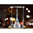 thumbnail image 3 of Eiffel Tower 3D Engraved Crystal Keepsake Souvenir, 3 of 10