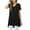 Black, variant on Women's Long Tunic Tops to Wear with Leggings Summer Short Sleeve Loose Fit Dressy Shirts M-5XL