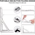 thumbnail image 4 of 2 Pcs Support de Console Pliant en Acier Inoxydable, Support de Console Pliant Rétractable Robuste, 4 of 5