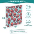 thumbnail image 5 of Waterproof PVC Round Ring Binder - D-Rings Clipboard, 200 Page Capacity (1 or 2-Pack), Ideal for Office , Home and School，Many Small Skulls, 5 of 8