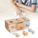 thumbnail image 5 of Caja de monedas de madera Materiales de aprendizaje Juguete de desarrollo con cajón Caja de permanencia de objetos, para niños en edad preescolar, 5 of 7