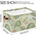 thumbnail image 3 of Large Foldable Storage Bin Sea Fish Turtles Fabric Storage Baskets Collapsible Decorative Baskets Organizing Basket Bin with PU Handles for Shelves Home Closet Living Room-2Pack Decor Gifts, 3 of 7