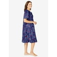 thumbnail image 3 of Dreams & Co. Plus Size Short Floral Print Cotton Gown, 3 of 3