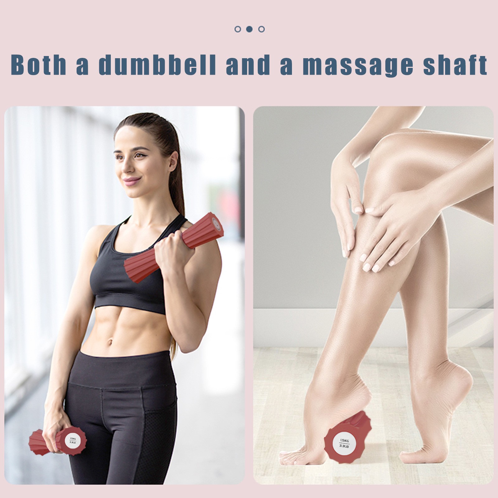 Guzom Exercise & Fitness- Yoga Foam Roller Dumbbell 1 5Kg 2 Piece Set Of Home Exercise Fitness Equipment