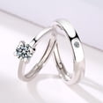 thumbnail image 4 of Naierhg Sparkling Rhinestone Couple Ring Luxury Engagement Wedding Proposal Adjustable Men Women Ring Fashion Jewelry Gift, 4 of 8